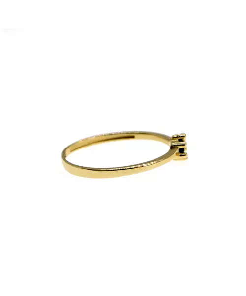 9ct Gold Ring - One Blue Stone