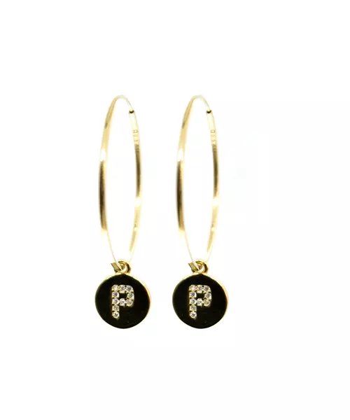 Letter Hoops 3.0cm - Silver 925 and Gold Plated