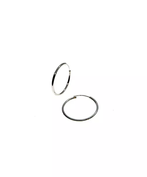 Thick Plain Hoops 1.5cm - Silver 925 and Gold Plated