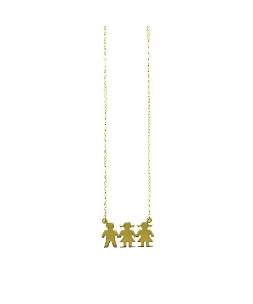 My Children Necklace with 3 figures - Silver 925