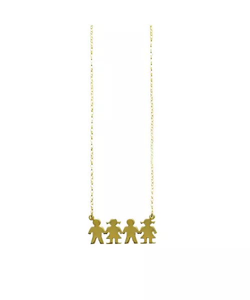 My Children Necklace with 4 figures - Silver 925