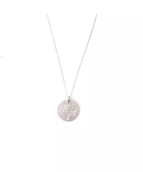 Letter Necklace with Zircon - Silver 925