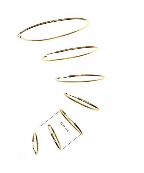 Plain Gold Hoops -  2.2 cm - 9ct Rose Gold