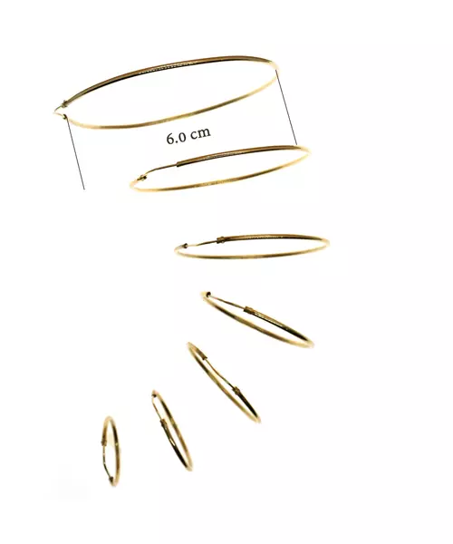 Plain Gold Hoops -  4.5 cm - 18ct Gold