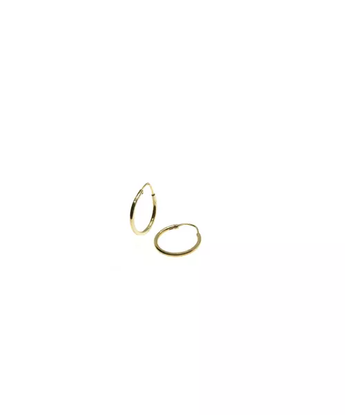 9ct Gold Hoops - Plain 2.0 cm