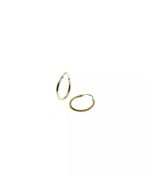 9ct Gold Hoops - Plain  2.5 cm