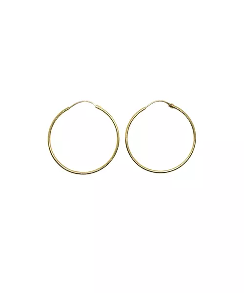 Plain Gold Hoops -  3.5 cm - 9ct Gold