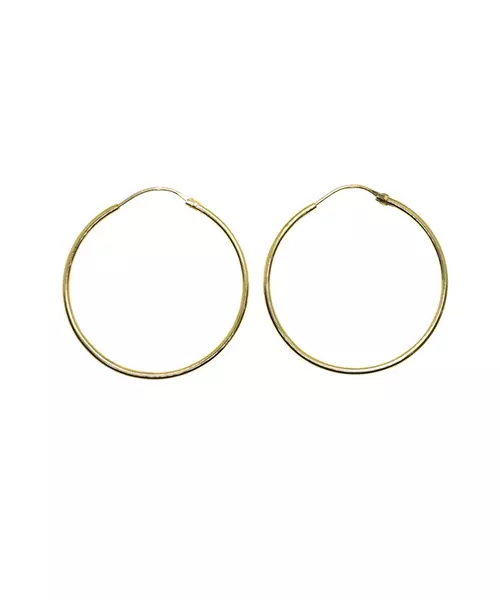 Plain Gold Hoops -  4.5 cm - 9ct Rose Gold