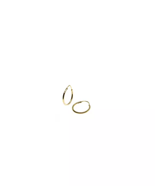 9ct Gold Hoops - Plain 1.5 cm