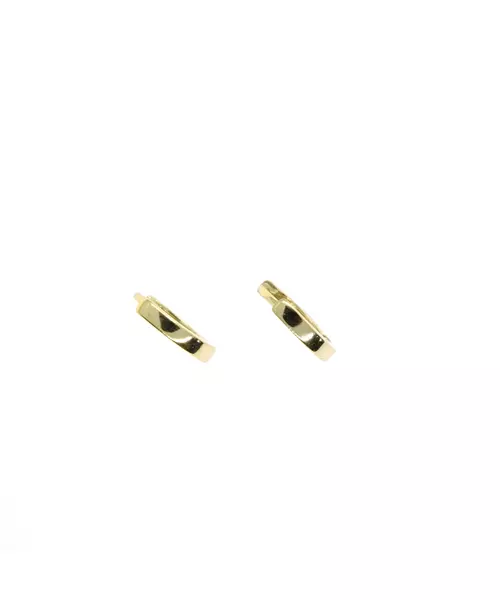 Hoops Mini Thick Square - Silver 925 and Gold Plated - Sterling Silver 925