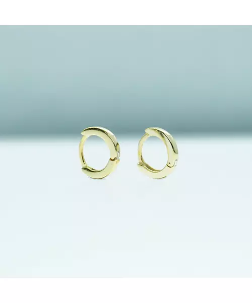 Hoops Mini Thick Square - Silver 925 and Gold Plated - Sterling Silver 925