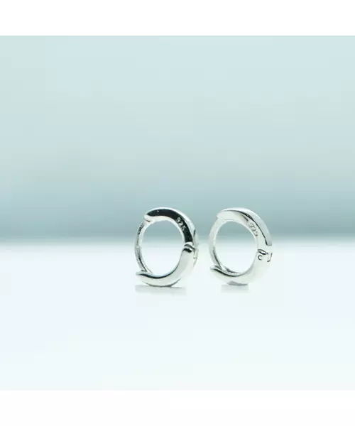 Hoops Mini Thick Square - Silver 925 and Gold Plated - Sterling Silver 925