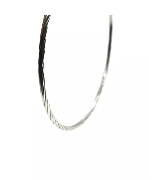 Thick twist 6.5 cm Hoops - Silver 925