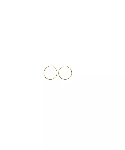 9ct Gold Hoops - Plain 1.5 cm