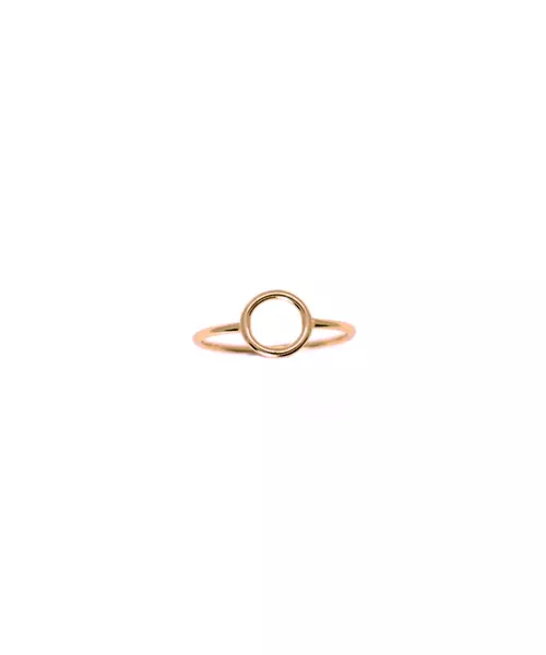 Thin Plain Circle Ring - Silver 925 and Gold Plated