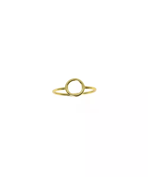 Thin Plain Circle Ring - Silver 925 and Gold Plated