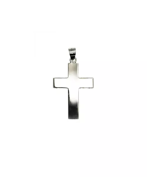 9ct Gold Cross Plain Double Side