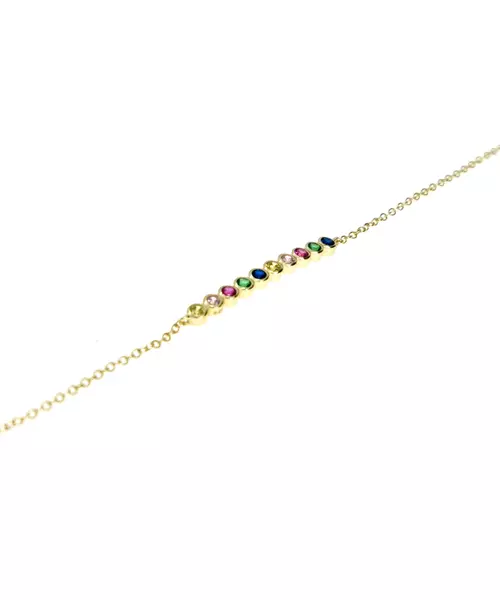 9 Color Stones Bracelet - Silver 925