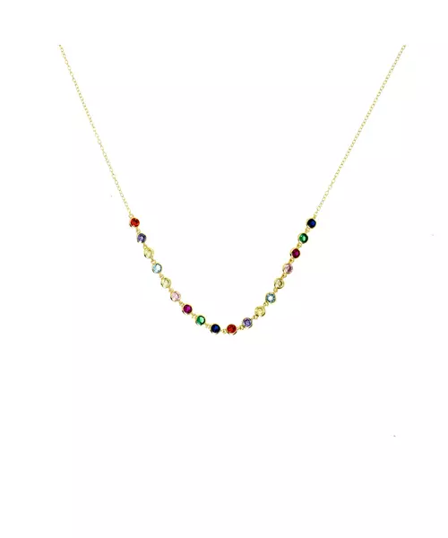 Color Stones Necklace - Silver 925