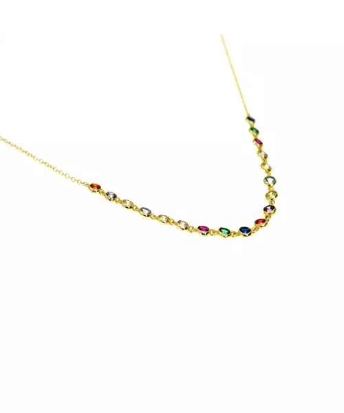 Color Stones Necklace - Silver 925