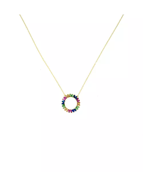 Color Circle Necklace - Silver 925