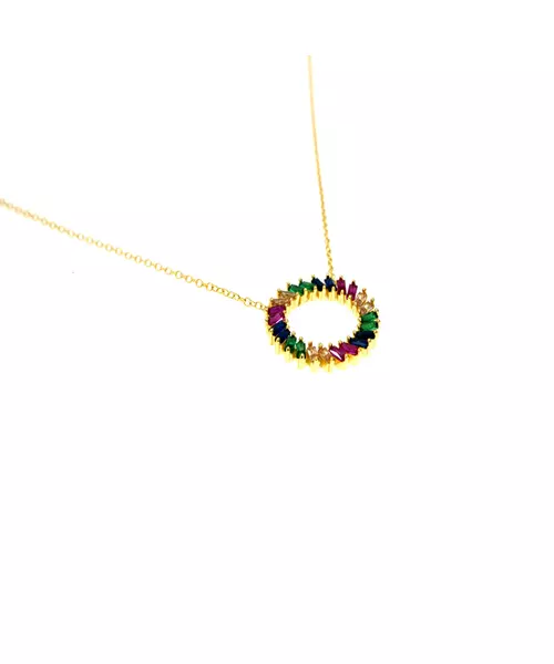 Color Circle Necklace - Silver 925