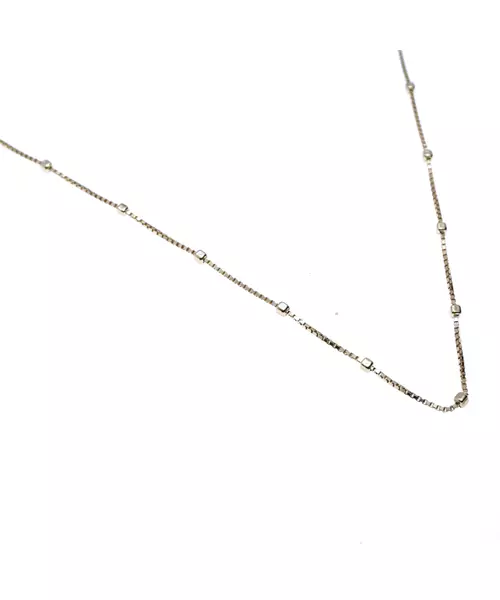 40cm Chain with big cubes - Silver 925 Gold Plated