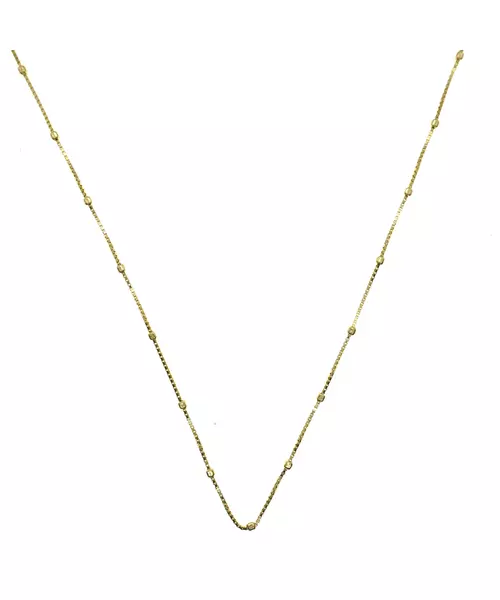 40cm Chain with big cubes - Silver 925 Gold Plated