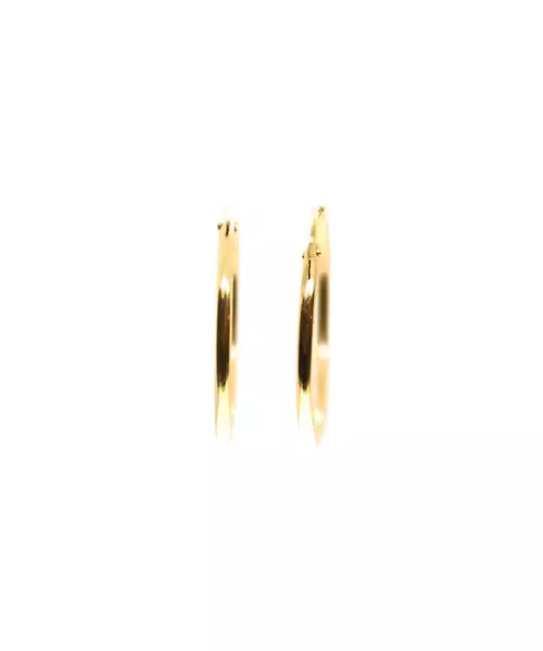 9ct Gold Hoops - Plain 4.0 cm