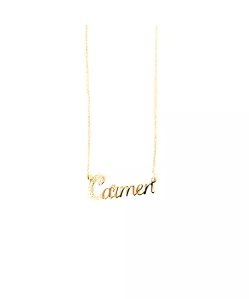 Name Necklace - first letter with Zircons