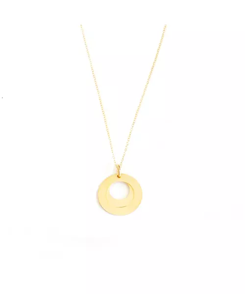 Circles of Love - 2 Names - Sterling Silver 925 Yellow Gold Plated