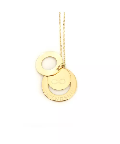 Circles of Love - 3 Names Glossy - 18ct Gold