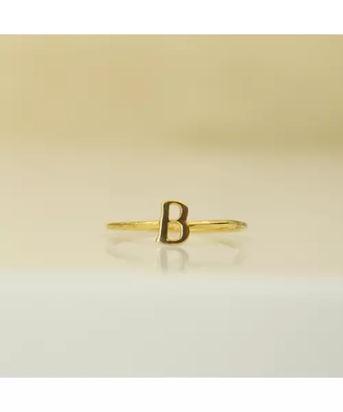 Thin Ring Letter - Silver 925