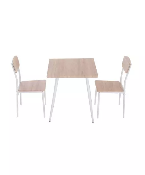 Σετ Μεταλλικό Τετράγωνο Τραπέζι 70 x 70 x 76 cm με 2 Καρέκλες HOMCOM 835-086