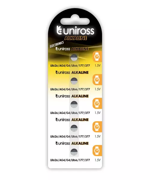 Uniross Alkaline-Coin LR626 AG4 LR66 Battery (10pack)