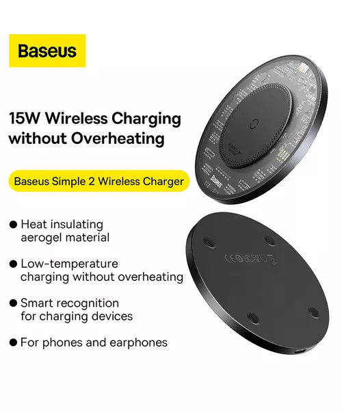 Baseus Charger Wireless Cluster 15W SIMPLE 2 Black