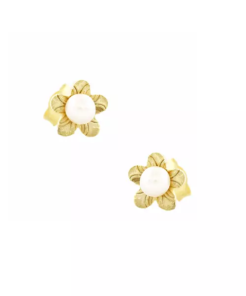 9K GOLD PEARL EARRINGS