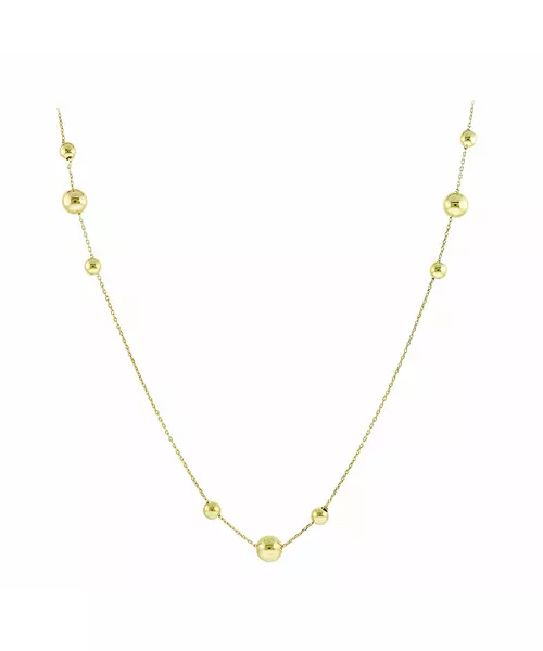 14K GOLD BALL NECKLACE