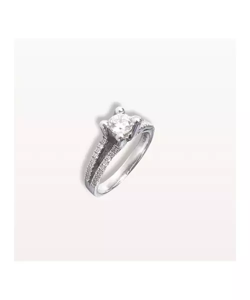 9ct White Gold Engagement Ring with oversized base (Copy)