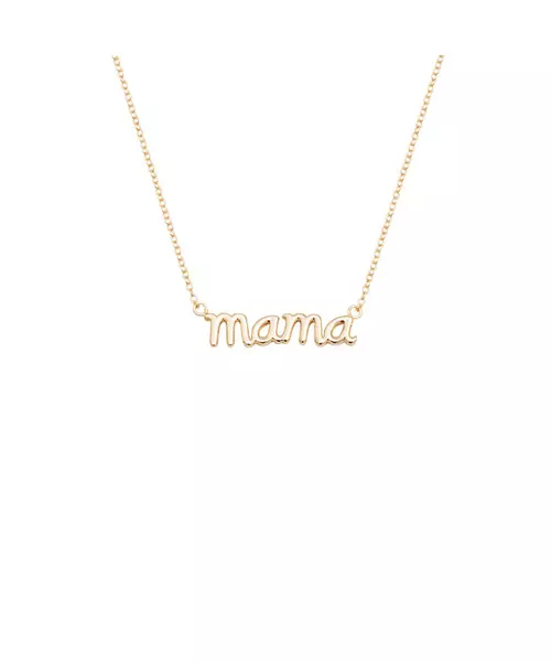 Mama Necklace Plain - Silver 925 Gold Plated