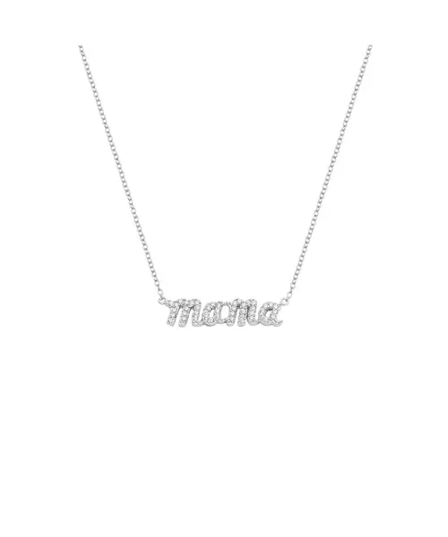 Mama Necklace with Zircons - Silver 925