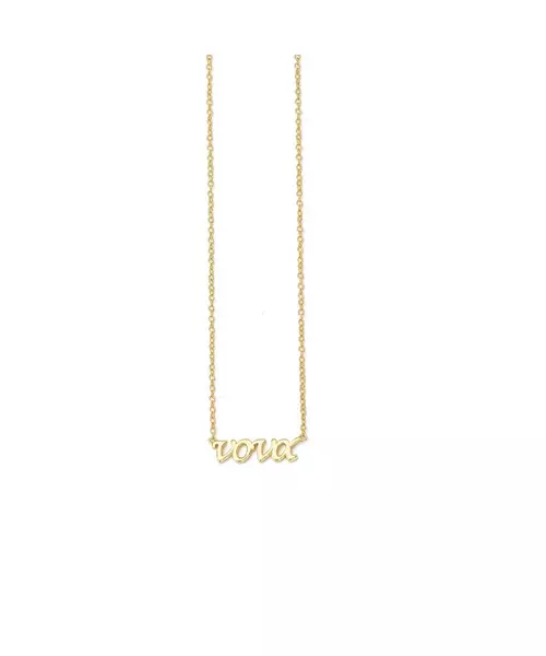 Nona (Godmother) Necklace Plain - Silver 925 Gold Plated