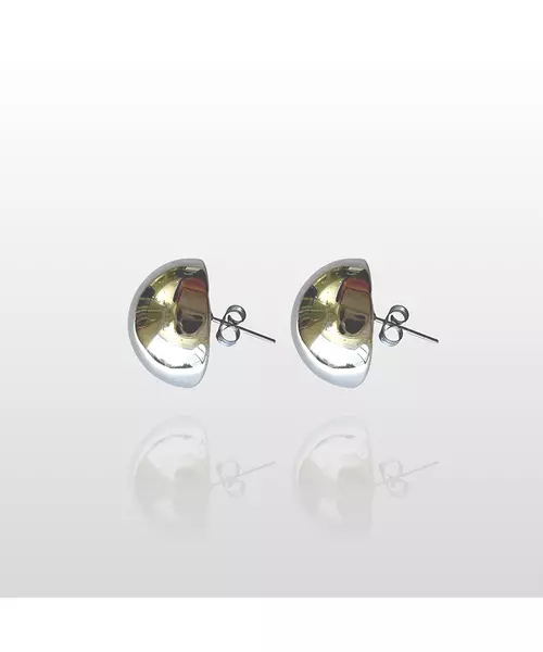 Half Ball Earrings - Stainless Steel