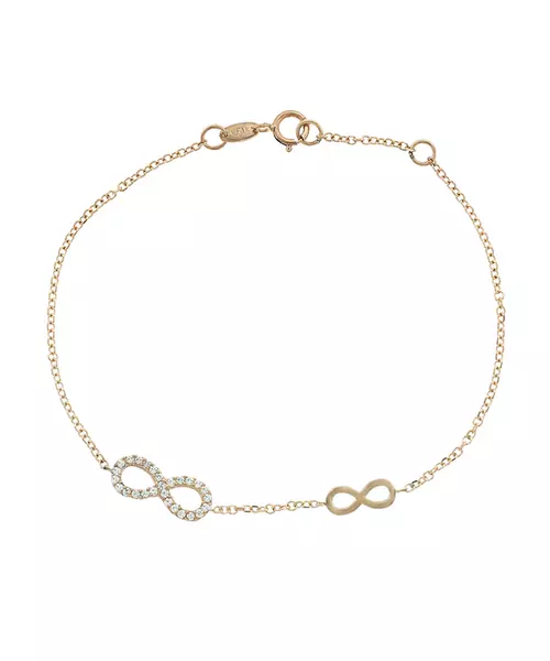 9Κ ROSE GOLD INFINITY BRACELET