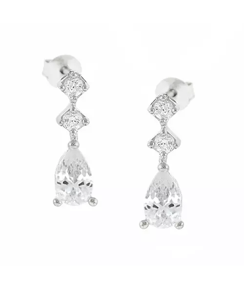 9K WHITE GOLD EARRINGS