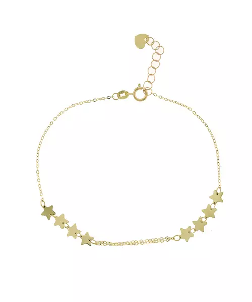 14K GOLD MULTI STAR BRACELET