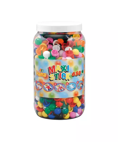 Hama Beads Maxi Sticks/Pegs in Tub 650 τμχ