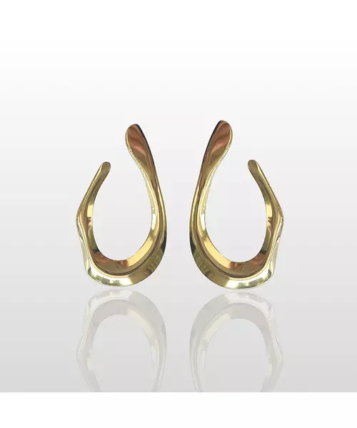 Long Minimal Earrings - Stainless Steel Gold