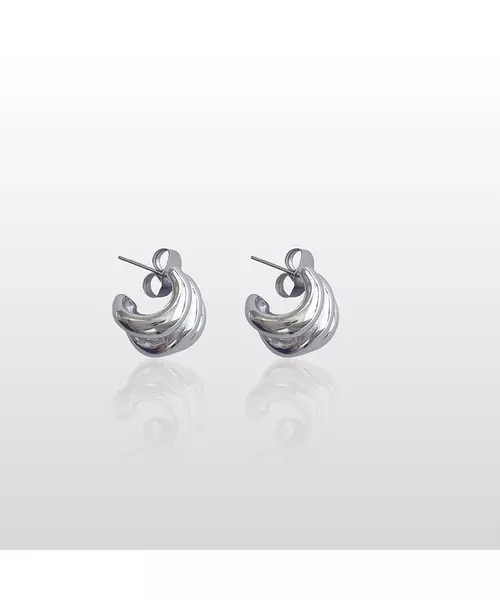 Bulky Earrings - Stainless Steel Gold