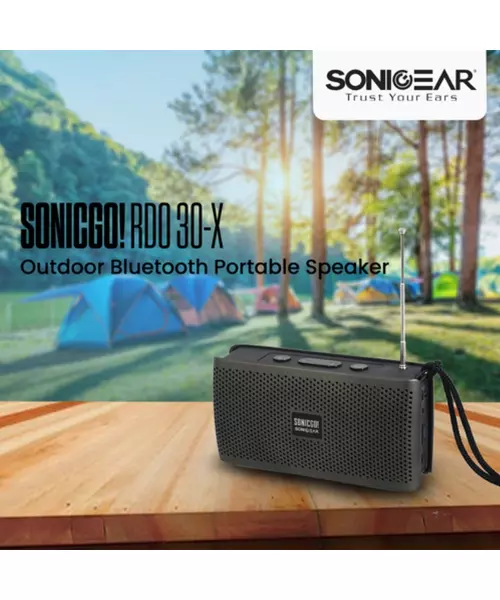 SonicGear SONICGO! RDO30-X Portable BT/FM/USB Speaker Black